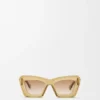 Abgeschrägte Cateye-Sonnenbrille