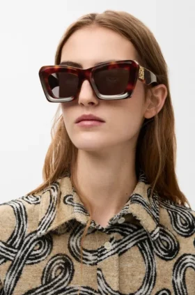 Abgeschrägte Cateye-Sonnenbrille