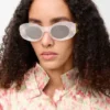 Abgeschrägte ovale Maxi-Anagram-Sonnenbrille