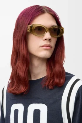 Abgeschrägte ovale Maxi-Anagram-Sonnenbrille