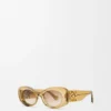 Abgeschrägte ovale Maxi-Anagram-Sonnenbrille