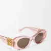 Abgeschrägte ovale Maxi-Anagram-Sonnenbrille