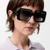 Abgeschrägte quadratische Maxi-Anagram-Sonnenbrille