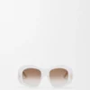 Abgeschrägte Sonnenbrille in Pentagon-Form