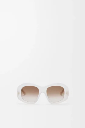 Abgeschrägte Sonnenbrille in Pentagon-Form