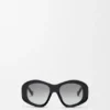 Abgeschrägte Sonnenbrille in Pentagon-Form