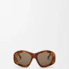 Abgeschrägte Sonnenbrille in Pentagon-Form