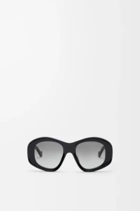Abgeschrägte Sonnenbrille in Pentagon-Form
