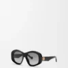 Abgeschrägte Sonnenbrille in Pentagon-Form