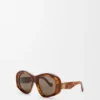 Abgeschrägte Sonnenbrille in Pentagon-Form