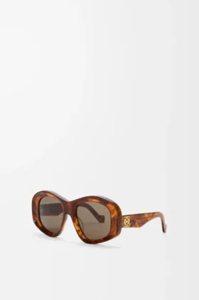 Abgeschrägte Sonnenbrille in Pentagon-Form