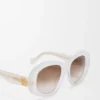 Abgeschrägte Sonnenbrille in Pentagon-Form