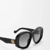 Abgeschrägte Sonnenbrille in Pentagon-Form