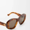 Abgeschrägte Sonnenbrille in Pentagon-Form