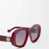 Abgeschrägte Sonnenbrille in Pentagon-Form