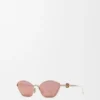 Anagram Bombé Sechseck-Sonnenbrille