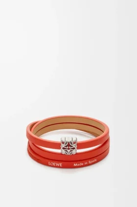 Anagram Bombé Twist-Armband aus Kalbsleder