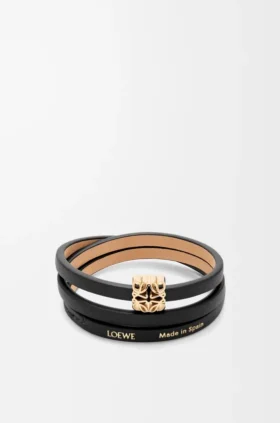 Anagram Bombé Twist-Armband aus Kalbsleder
