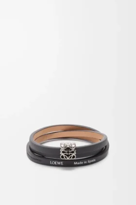 Anagram Bombé Twist-Armband aus Kalbsleder