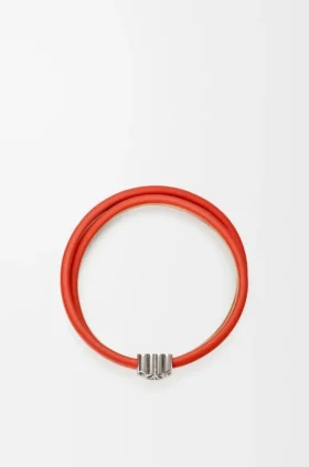 Anagram Bombé Twist-Armband aus Kalbsleder
