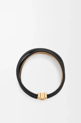 Anagram Bombé Twist-Armband aus Kalbsleder