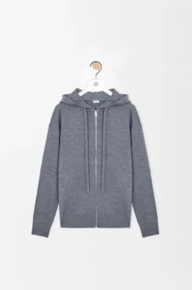 Anagram-Hoodie mit Reissverschluss aus Wolle
