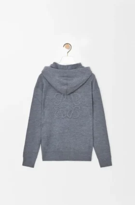 Anagram-Hoodie mit Reissverschluss aus Wolle