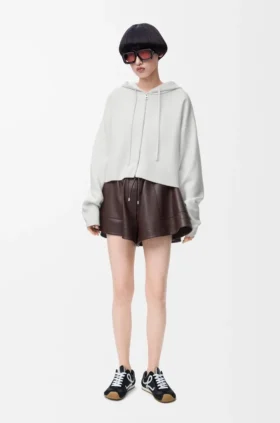 Anagram-Hoodie mit Reissverschluss aus Wolle