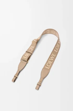 Anagram-Loop-Riemen aus Jacquard und Kalbsleder