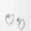 Anagram Pebble Mini-Creolen aus Sterlingsilber