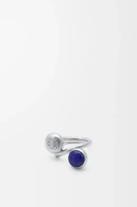 Anagram-Pebble-Ring aus Sterlingsilber und Lapislazuli
