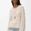 Anagram-Pullover aus einer Baumwoll-Woll-Mischung
