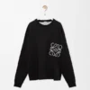 Anagram-Pullover mit Tasche aus Baumwollmischung