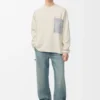 Anagram-Pullover mit Tasche aus Baumwollmischung