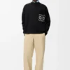 Anagram-Pullover mit Tasche aus Baumwollmischung