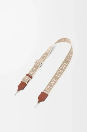 Anagram-Riemen aus Jacquard und Kalbsleder