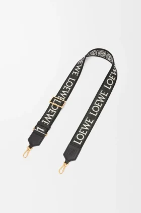 Anagram-Riemen aus Jacquard und Kalbsleder