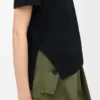 Asymmetrisches Hemd aus Baumwollmischung Asymmetrisches Hemd aus Baumwollmischung