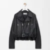 Bikerjacke aus Nappa-Lammleder
