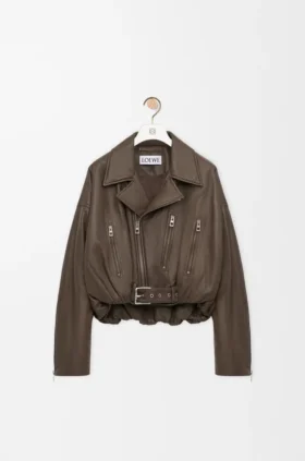 Bikerjacke aus Nappa-Lammleder