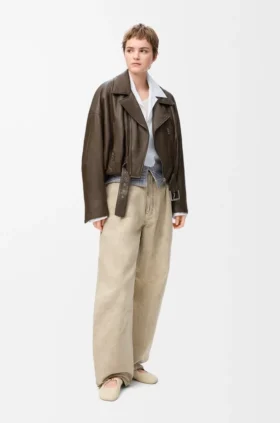 Bikerjacke aus Nappa-Lammleder