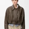 Bikerjacke aus Nappa-Lammleder