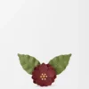 Blumen-Anstecknadel aus klassischem Kalbsleder