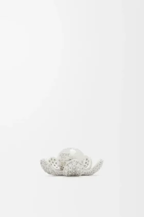 Blumenhut-Anhänger aus Sterlingsilber und Kristallen
