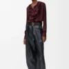 Bluse aus Seide