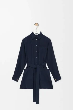 Bluse aus Seide mit Gürtel