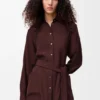 Bluse aus Seide mit Gürtel