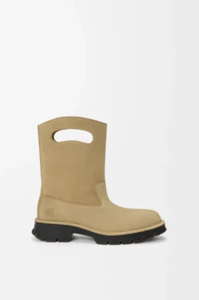 Bobby-Stiefel aus gewachstem Spaltkalbsleder