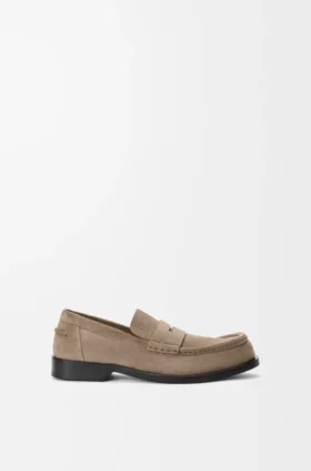 Bobine-Loafer aus Kalbsveloursleder