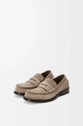 Bobine-Loafer aus Kalbsveloursleder